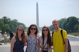 Students at Washignton Monument