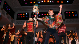 Students performing The Lion King