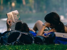 Tourists with map