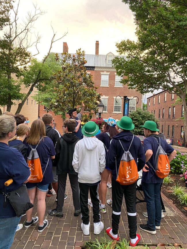 Group listening and learning on tour