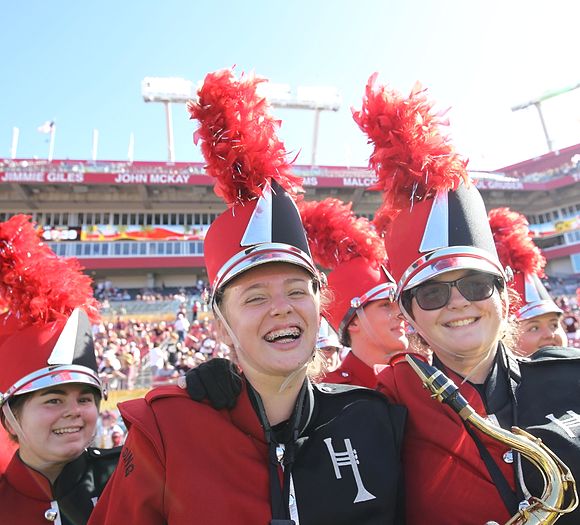 Girls laughing at Outback Bowl