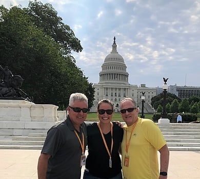 group leaders with Brightspark staff in DC