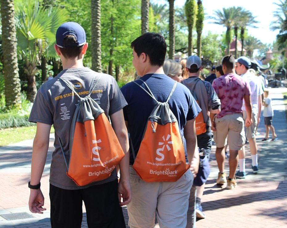 Boys walking with Brightspark backpacks